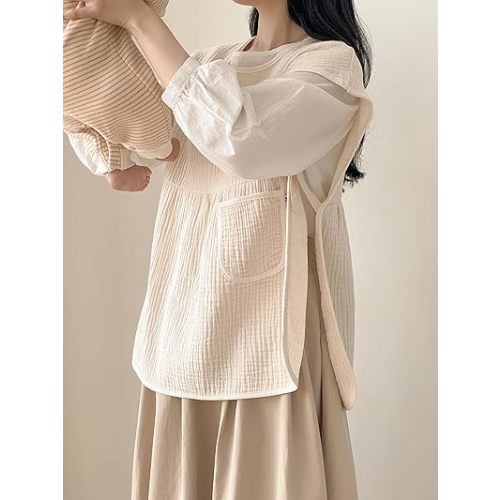 Wearable Burp Cloth for Parents – Premium Cotton, Breastfeeding-Friendly, Newborn Softness, Comportable Apron, Made in Korea (Signature)