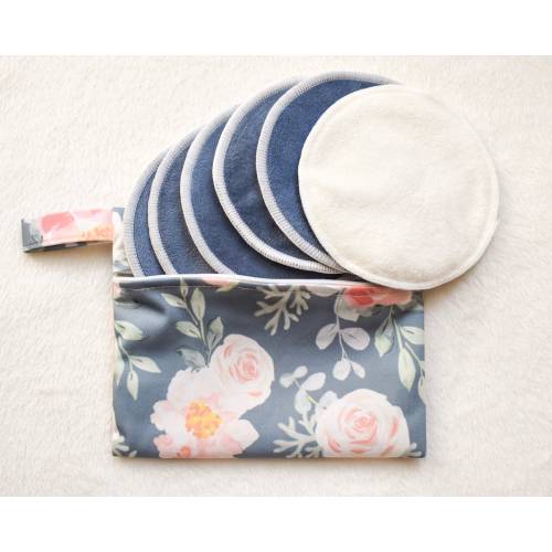 Reusable Organic Bamboo Nursing Pads, Soft and Absorbent, Three Pairs
