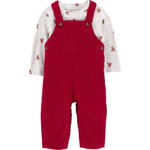Carter's Child of Mine Baby and Toddler Boy Overalls Set, 2-Piece Sizes 0/3-24 Months