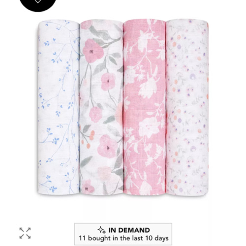 4 Pk. Printed Classic Swaddles