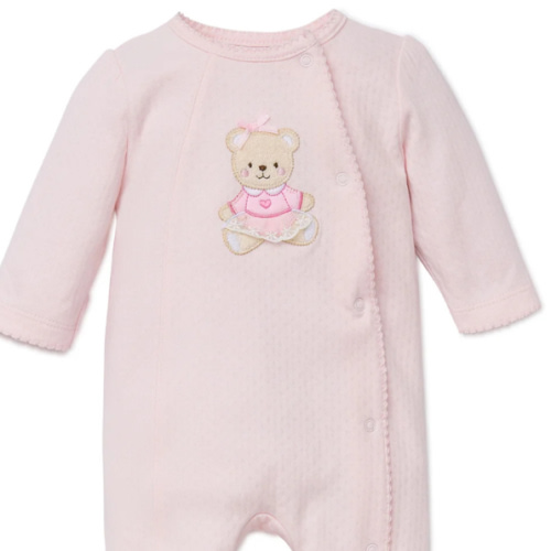 Pink Bear Footed One-Piece