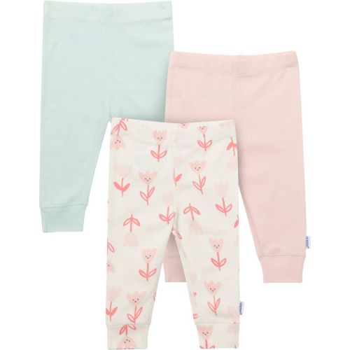 Onesies Brand Baby Girls' 3-Pack Active Pants, Flowers, 24 Months