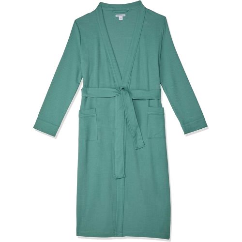 Amazon Essentials Women's Lightweight Waffle Full-Length Bath Robe (Available in Plus Size)