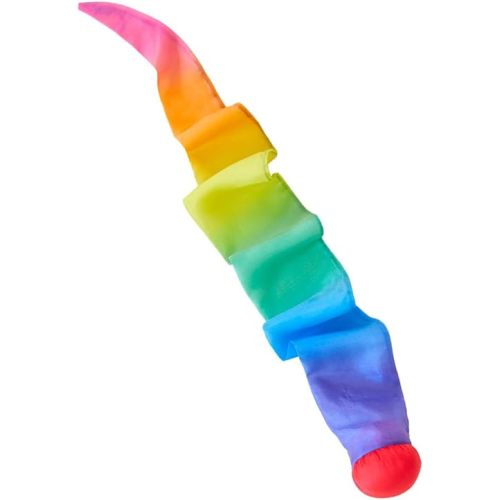 Sarah's Silks - Skytail - Waldorf Toys for Kids, 35" Long, Safe for Outdoor and Indoor Use - Rainbow Comet