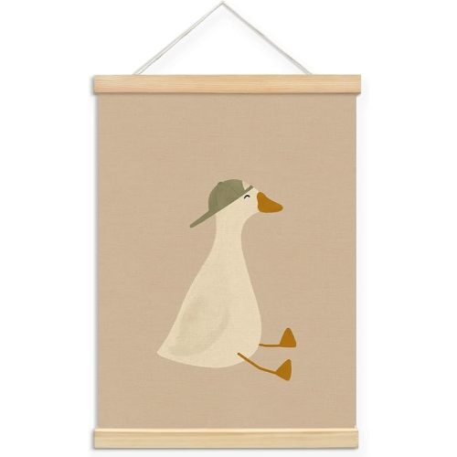 YYKDHZ Silly Goose Nursery Decor,Goose with Hat Banner for Kids Room,12x16