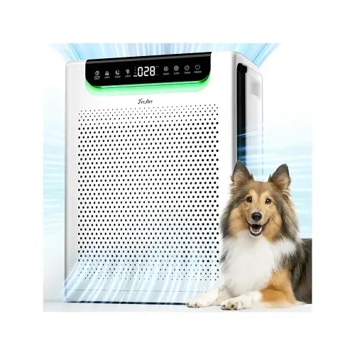 Air Purifiers for Home Large Room, Cover Up to 2600 Ft² with Washable Filters, Powerful Turbo Mode, PM2.5 Air Quality Display, 22dB Sleep Mode, Air Cleaner for Pets Hair, Smoke, Odors, HAP607, White