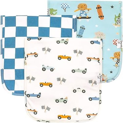 Copper Pearl, Speedster Burp Cloth Set