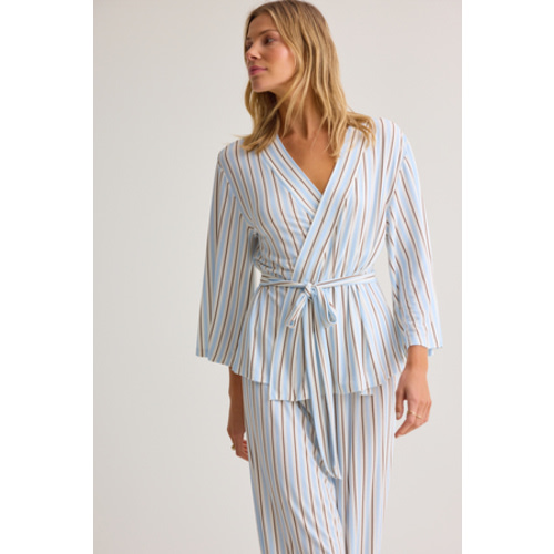 Rosalie Striped Kimono Top in Ivory Multi | Altar'd State