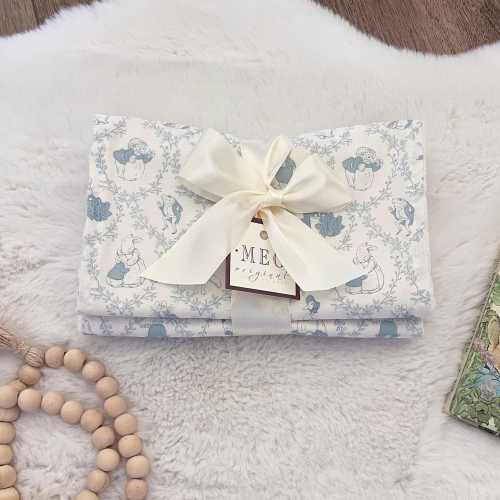Peter Rabbit Toile Burp Cloths - Beatrix Potter - Soft Cotton, Absorbent, & Durable, Option to Personalize with Embroidered Name or Initials