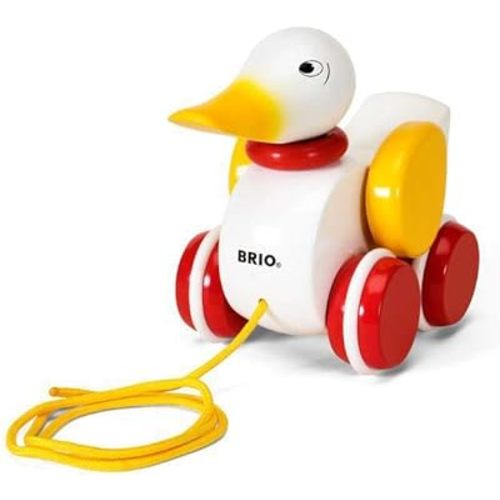 BRIO Infant & Toddler 30323 - Pull Along Duck Wood Baby Toy | Flapping Wings | Engaging Motor Skill Development | Certified Sustainable Wood Materials | Ideal for Kids Ages 1 and Up