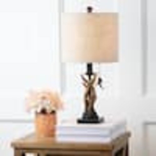 JONATHAN Y Gaston 20.5 in. Brown Resin Mini Table Lamp JYL1031A