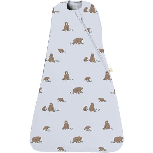 GUNAMUNA Swaddle Wrap for Newborns – Arms In or Out, Easy Diaper Changes with WONDERZiP, Soft Sleep Sack, 1.0 TOG