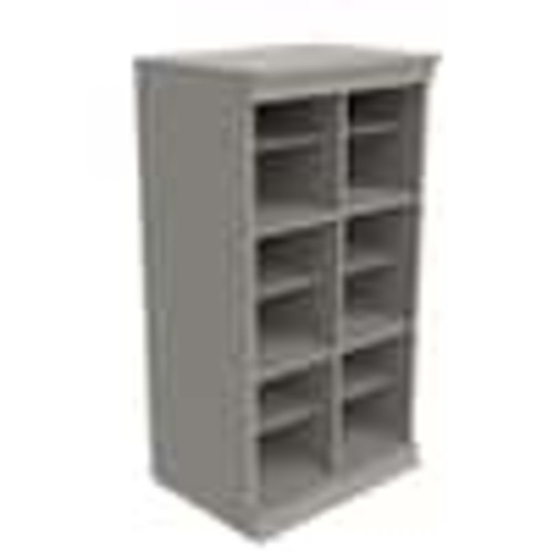 ClosetMaid 21.39 in. W Smoky Taupe Modular Storage Stackable 12-Shelf Unit with Dividers 4597