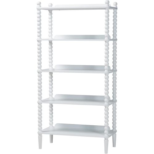 Baxton Studio Vertical Bookcase with Spindle Posts, White