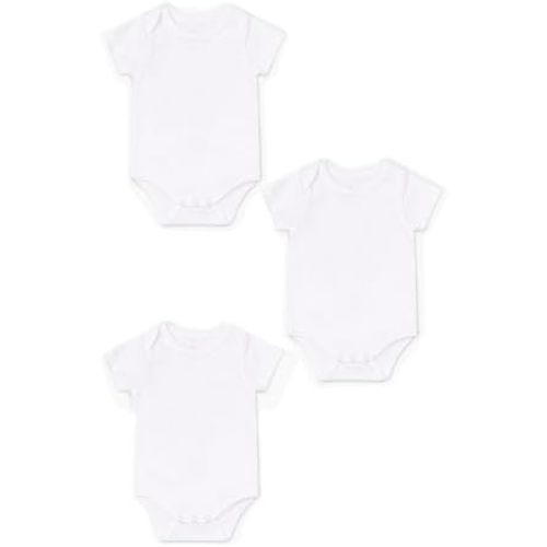 MONICA + ANDY Short Sleeve Jack & Jill Bodysuit, 100% Organic Baby Clothes for Girls & Boys, Newborn, Infant & Preemie Sizes