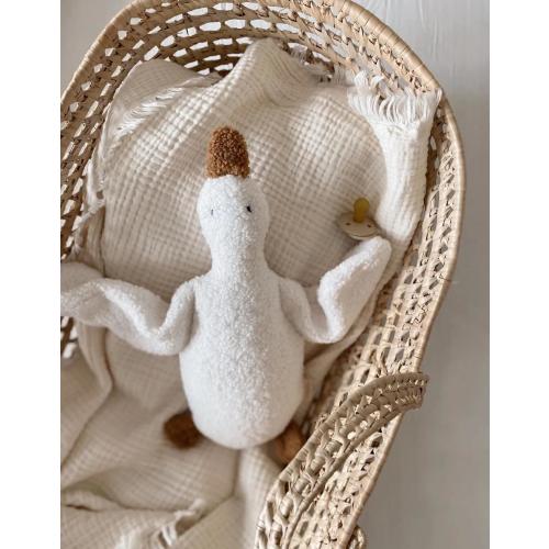 Duck Plush Toy: Baby Room Decoration (38cm) Cute Duck Playmate and Sleeping Companion White