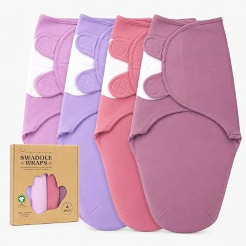 Organic Zipper Swaddle Sleep Sacks – 3-Pack Swaddles for Newborns 0-3 Months, Adjustable & Breathable Infant Sleep Sack, Easy Diaper Change Swaddling Blanket for Baby Girls & Boys