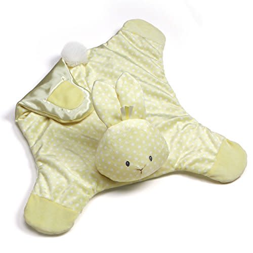 Baby GUND Roly Polys Bunny Comfy Cozy Blanket Stuffed Animal Plush Toy, Yellow, 24”