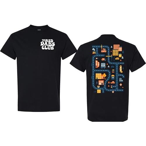 Tired Dads Club Shirt, Play Cars On Dad's Back Mat Road Car Race Track Shirt, Gift for Father