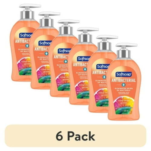 (6 pack) Softsoap Antibacterial Liquid Hand Soap, Crisp Clean, 11.25 Fluid Ounce Bottle