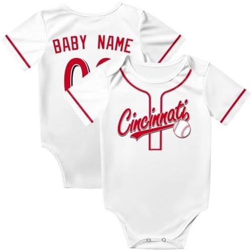KREDE Baby Clothes Unisex Bodysuit Personalized Custom Baby Name Number for Boy Girl