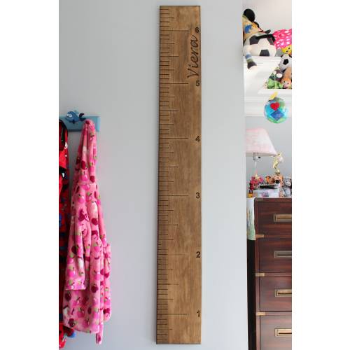 Personalized Engraved Wood Growth Chart Ruler