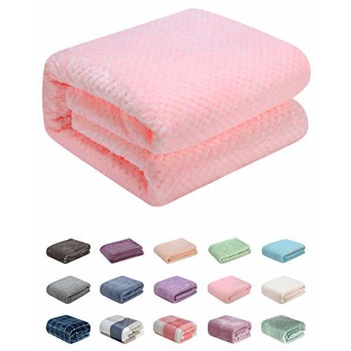Fuzzy Throw Blanket, Plush Fleece Blankets for Adults, Toddler, Boys and Girls, Warm Soft Blankets and Throws for Bed, Couch, Sofa, Travel and Outdoor, Camping (Throw(50"x70"), L-Baby Pink)