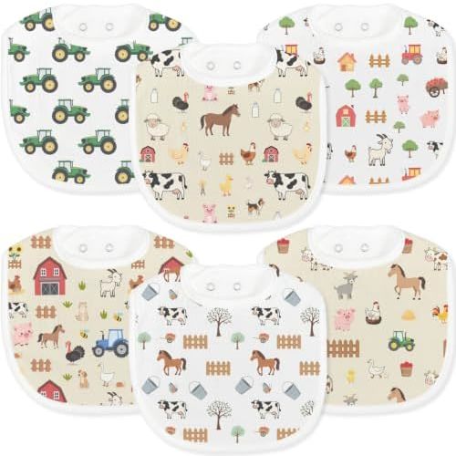 Baby Bibs for Baby Boys Girls 6-Pack