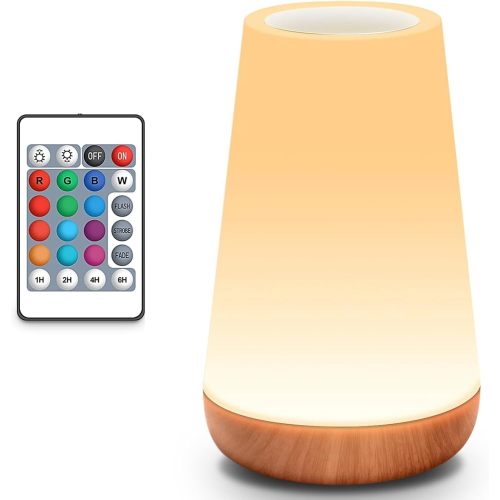 Touch Night Light: Dimmable LED Bedside Lamp USB Rechargeable