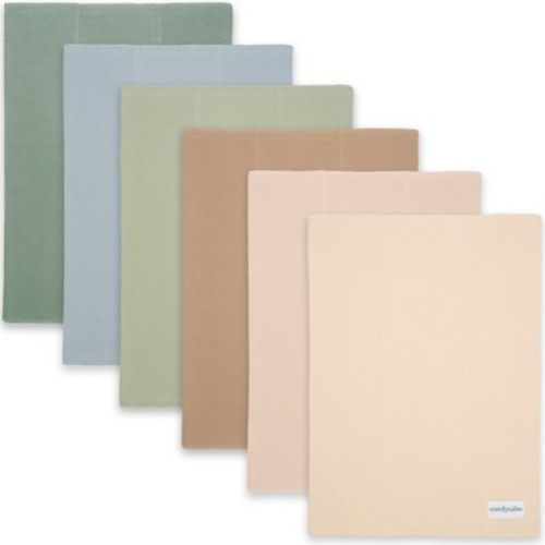 Burp Cloths 100% Cotton Washcloths for Boys and Girls by Comfy Cubs - Multicolor, Pack of 6