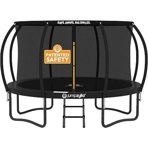Jumpzylla Outdoor Trampoline with Net for Kids 8FT 10FT 12FT 14FT 15FT 16FT