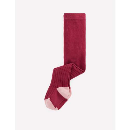 Baby Ribbed Tights-Sweet Cherry
