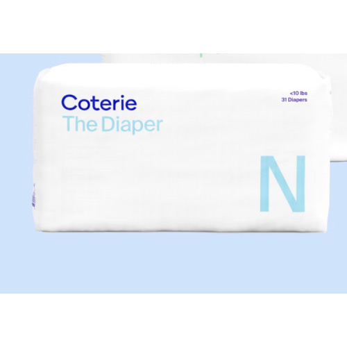 Coterie Ultra Soft Diapers, Monthly Supply
- Size Newborn, 186 Count