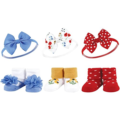 Hudson Baby Girl's Headband and Socks Giftset
