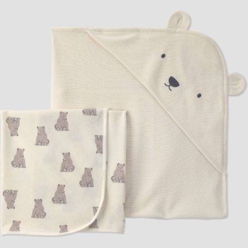 Carter's Just One You® Baby 2pk Hooded Towel - Brown Bear