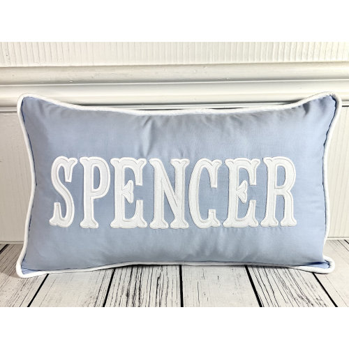 Personalized Applique Monogram Pillow INSERT INCLUDED, Nursery Pillow, Monogrammed Pillow w/Insert, Nursery Decor Pillow, Dorm Pillow