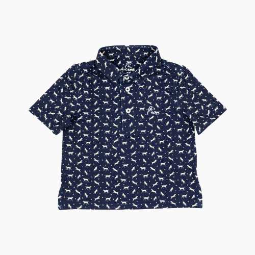 RHOBACK The Lil' Yellow Lab | Performance Polo | Admiral Navy
