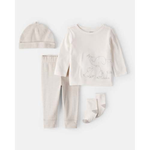 Baby 4-Piece Elephant Outfit Set - Grey/Ivory - Carter's | Carter's