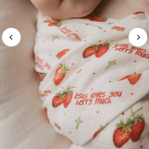 Jesus Loves You Berry Much Strawberry Swaddle – OUR HOUSE ABOVE