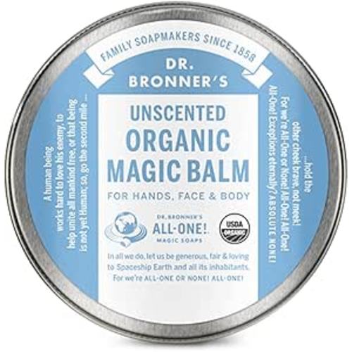 Dr. Bronner's - Organic Magic Balm (Baby Unscented, 2 Ounce) - Made with Organic Beeswax & Hemp Oil, Moisturizes & Soothes Hands, Face and Body, Relieves Dry Skin, Helps Prevent Diaper Rash