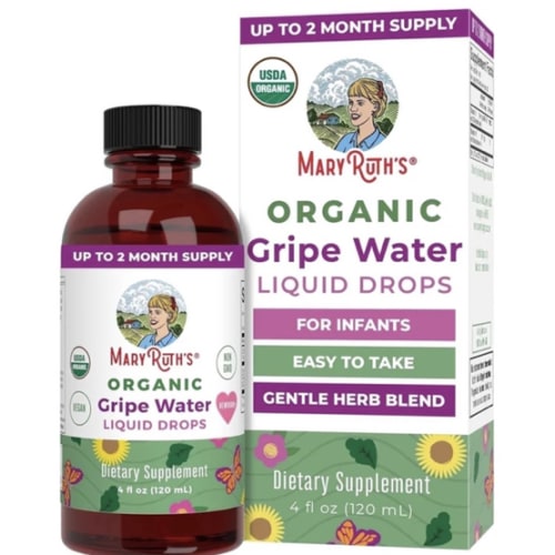 USDA Organic Gripe Water for Babies by MaryRuth's | Herbal Blend for Little Tummies | Baby Essentials | for Newborns | Ginger Root | Fennel Seed | Dill Seed | Vegan | 4 oz | 30-60 Servings