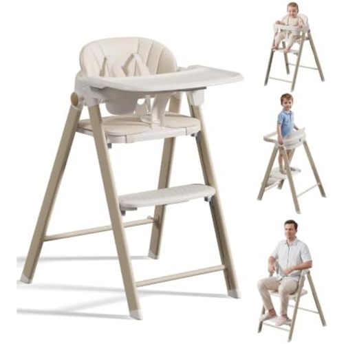 Foldable Baby High Chair to Toddler Tower, Kids Step Stool, Toddler Chair