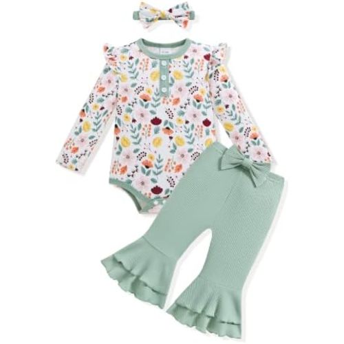 Vibebox Baby Girl Clothes Fall Winter Coming Home Outfits Preemie-12 Months