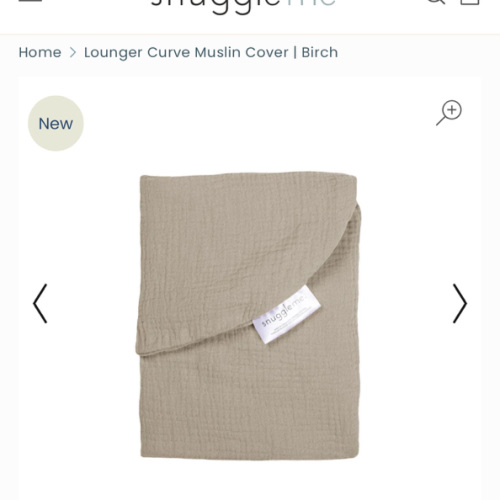 Lounger Curve Muslin Cover | Birch