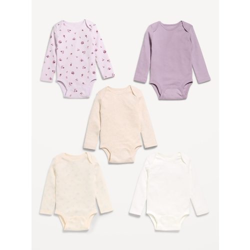 Long-Sleeve Bodysuit 5-Pack for Baby