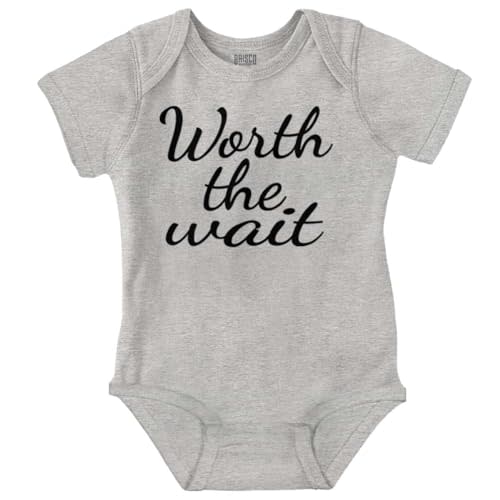 Brisco Brands Worth The Wait New Parents Cute Baby Romper Boys or Girls