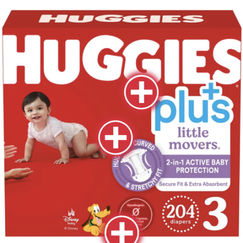 Huggies Plus Diapers Size 3, 204-count | Costco