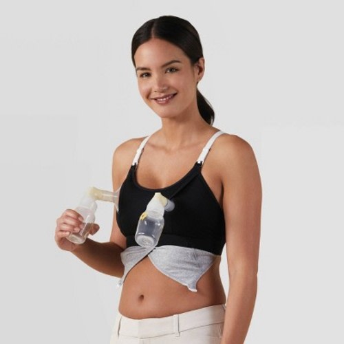 Bravado! Designs Women's Clip and Pump Hands-Free Nursing Bra Accessory, Color: Black, Size: M