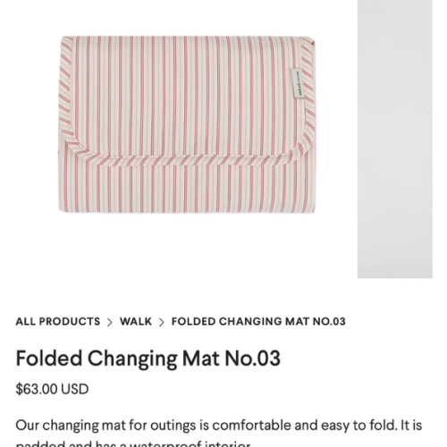 Folded Changing Pad Rayas Mist · Minicoton