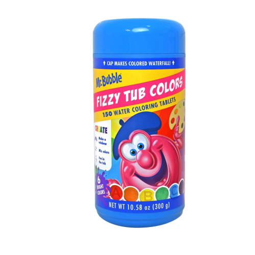 Mr. Bubble Fizzy Tub Colors Assorted Bright Colors 150 Count Bath Tablets